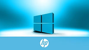 HP Windows 11 Blue Desktop Wallpaper HD wallpaper