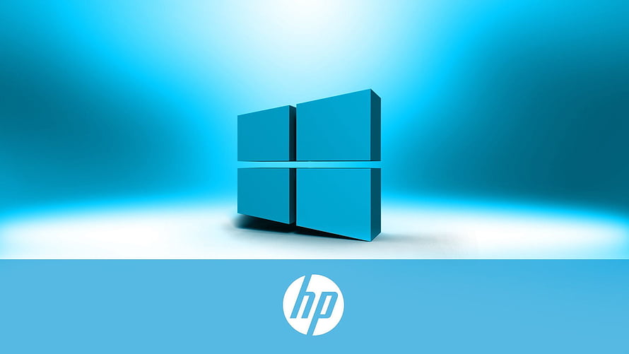HP Windows 11 Blue Desktop Wallpaper HD wallpaper