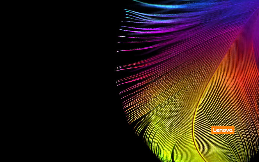 Lenovo Rainbow Feather Abstract Wallpaper HD wallpaper
