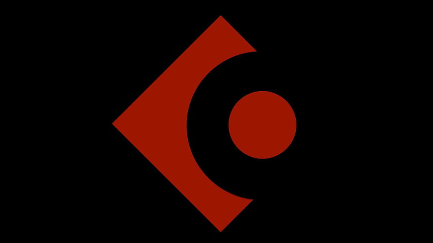 Cubase Logo Minimalist Red and Black Geometric Design HD wallpaper