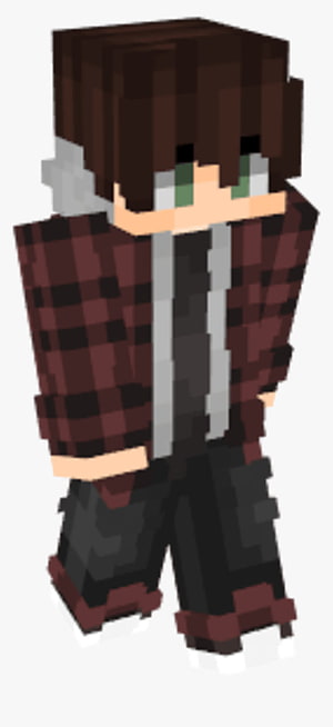 Minecraft Skin Male Character With Brown Hair And Plaid Jacket HD phone wallpaper