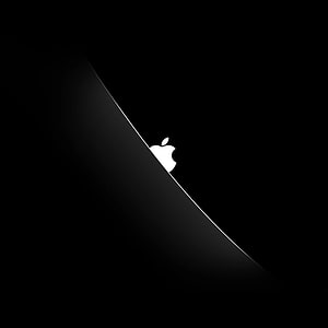 Minimalist Apple iPad Pro Black Device with Glowing Logo on Dark Background HD phone wallpaper