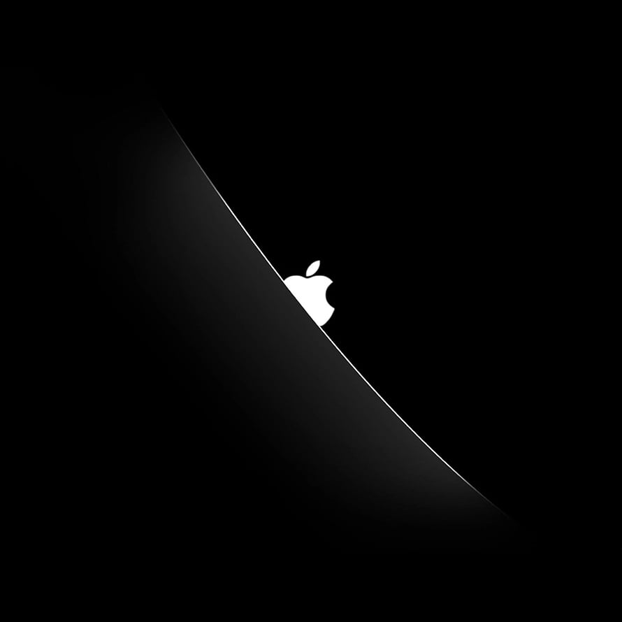 Minimalist Apple iPad Pro Black Device with Glowing Logo on Dark Background HD phone wallpaper