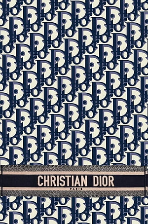 Christian Dior Oblique Pattern Navy and Cream Monogram Design HD phone wallpaper