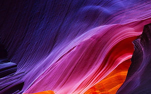 Vivid Purple and Orange Sandstone Waves in a Slot Canyon HD wallpaper