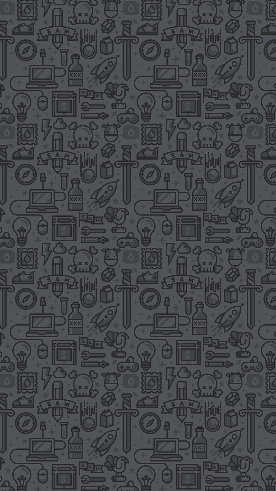 Samurai Jack Icon Pattern Wallpaper HD phone wallpaper