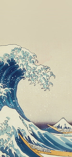 Hokusai Great Wave off Kanagawa Traditional Japanese Ukiyo-e Woodblock Print HD phone wallpaper