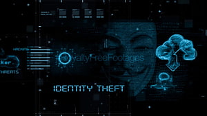 Digital Identity Theft Concept With Anonymous Hacker Mask And Cyber Security Data HD wallpaper