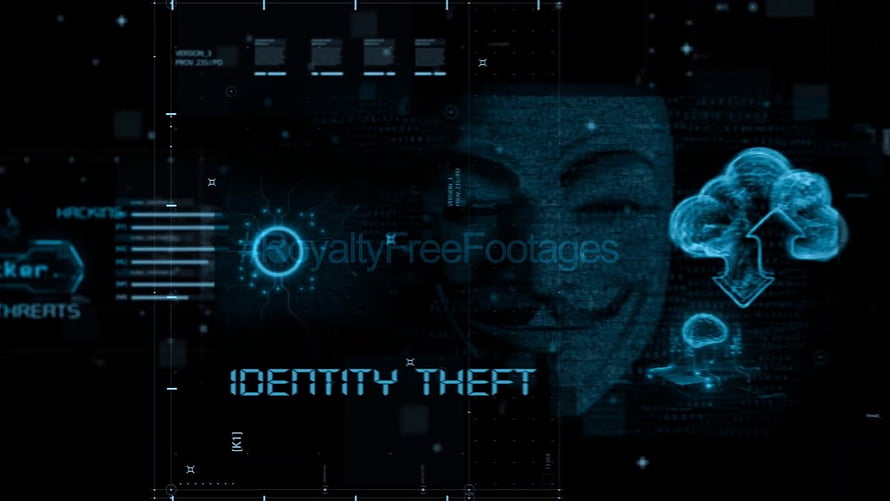 Digital Identity Theft Concept With Anonymous Hacker Mask And Cyber Security Data HD wallpaper