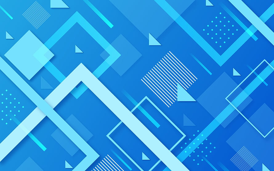 Blue Material Design Geometric Abstract Pattern with Triangles and Lines HD wallpaper