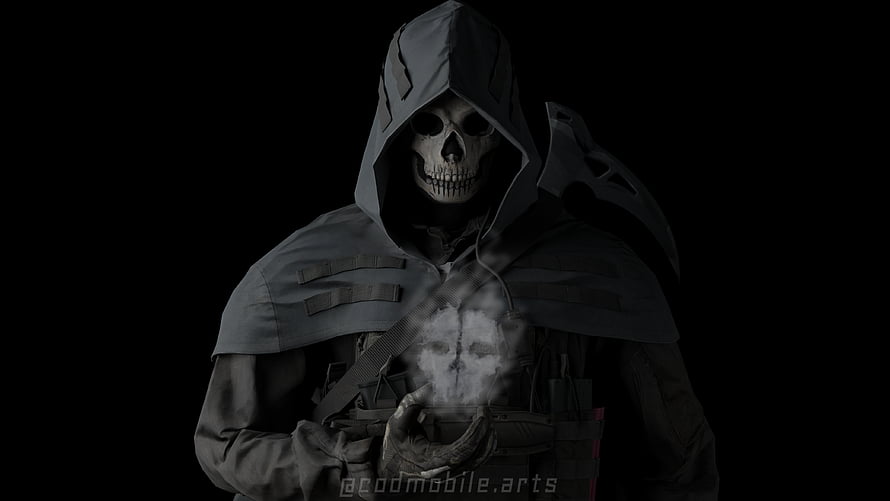 Ghost Azrael Hooded Skull Character in Tactical Gear with Smoke Effect HD wallpaper