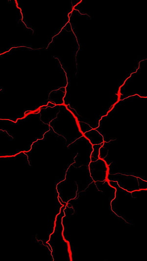 Abstract Red Lightning Bolts on Black Background HD phone wallpaper