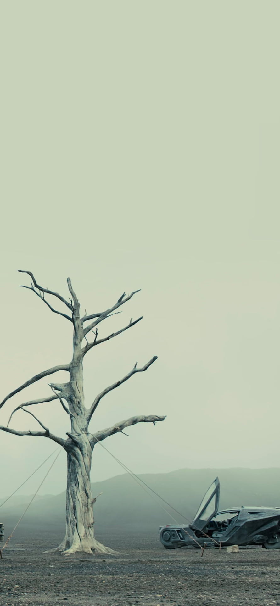 Interstellar Ranger Rover and Dead Tree in Desolate Alien Landscape HD phone wallpaper