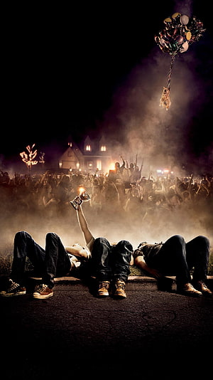 Project X Movie Poster with Nighttime Party Crowd and Balloons HD phone wallpaper