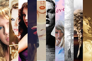 Taylor Swift Album Cover Collage Poster Featuring Multiple Eras and Portraits HD wallpaper
