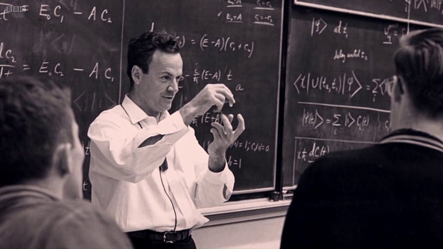 Richard Feynman Explaining Quantum Mechanics at a Blackboard in a Classic Lecture, The Fantastic Mr Feynman, Richard Feynman HD wallpaper