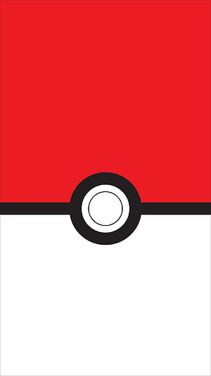 Minimalist Pokeball Icon Vector Art HD phone wallpaper