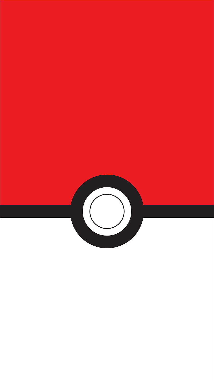 Minimalist Pokeball Icon Vector Art HD phone wallpaper