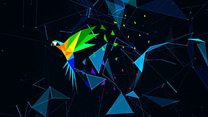 Parrot Security OS 4.8 Default Geometric Parrot Wallpaper HD wallpaper
