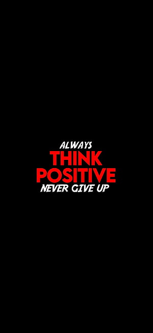Bold Motivational Typography on Black Background with Red and White Text HD phone wallpaper