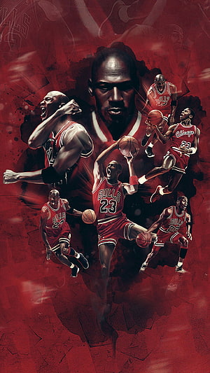 Michael Jordan Chicago Bulls Basketball Tribute Artwork HD phone wallpaper