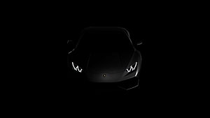 Lamborghini Huracan Front View in Dramatic Blackout Lighting HD wallpaper