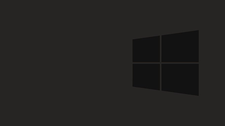 Windows 10 Dark Mode Minimalist Black Desktop Background HD wallpaper
