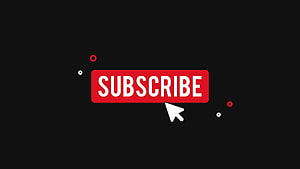 Minimalist Red Subscribe Button Graphic with Cursor Icon on Dark Background HD wallpaper