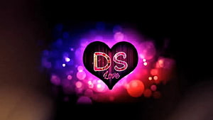 Glowing Heart With DS Love Text Against Purple And Pink Bokeh Background HD wallpaper