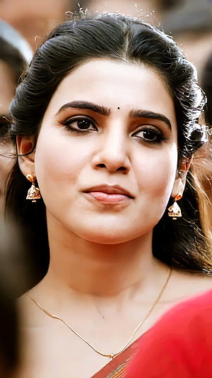 Samantha Ruth Prabhu Portrait in Red Saree with Traditional Gold Jewelry, Samantha Akkineni, telugu actress HD phone wallpaper