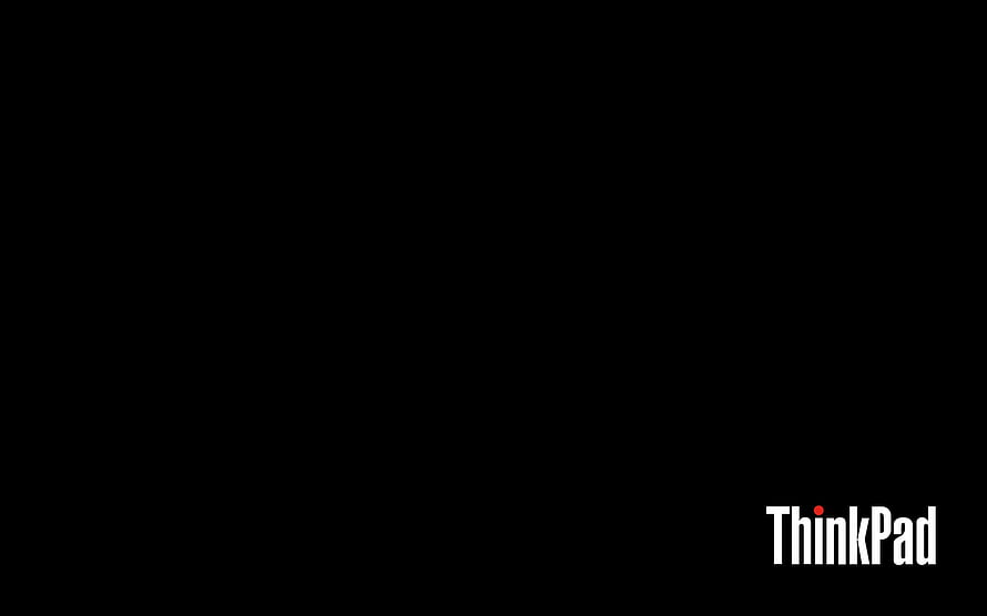Minimalist ThinkPad Logo on Black Background HD wallpaper