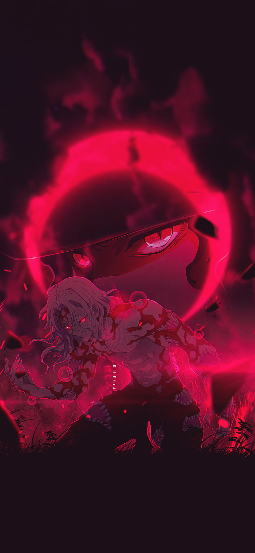 Demonic Slayer Akaza Upper Rank Three Anime Wallpaper HD phone wallpaper