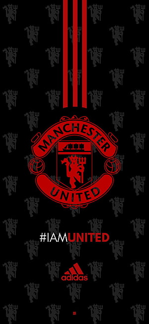 Manchester United Red and Black Crest Wallpaper with Adidas Logo, Man Utd Android - Awesome, Manchester United HD phone wallpaper