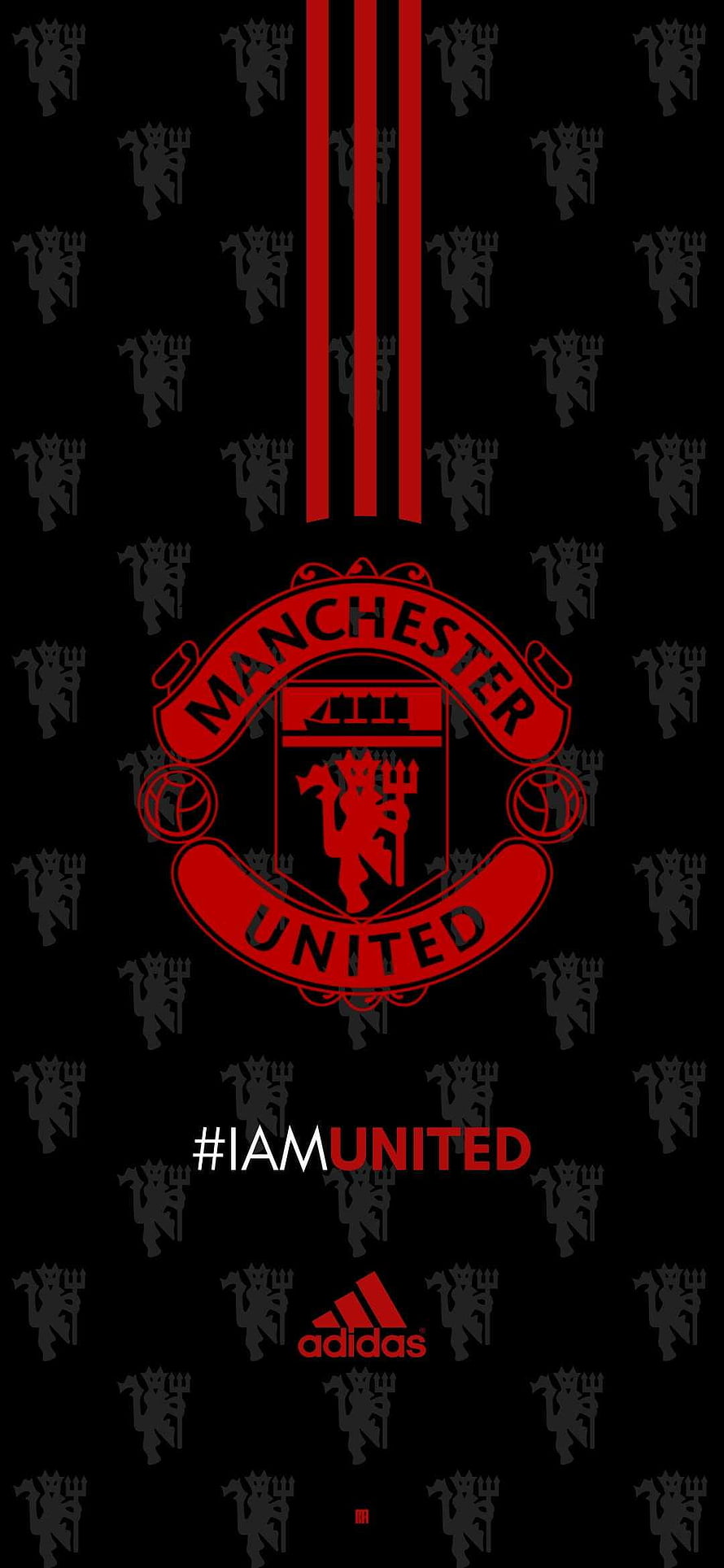 Manchester United Red and Black Crest Wallpaper with Adidas Logo, Man Utd Android - Awesome, Manchester United HD phone wallpaper