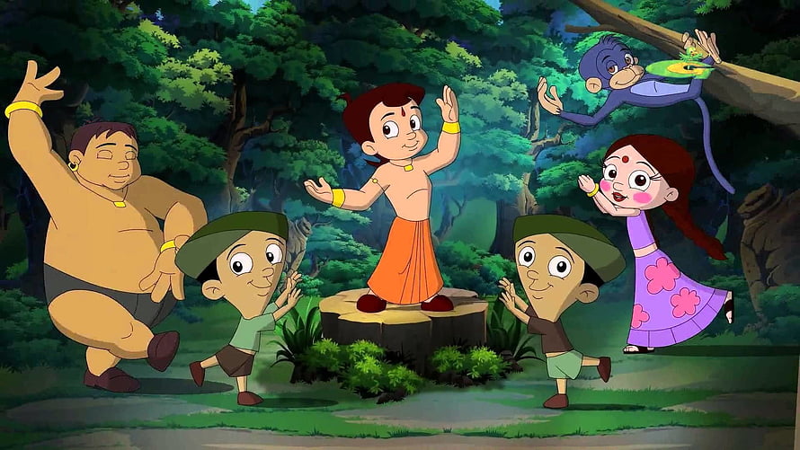 Chhota Bheem and Friends Dancing in the Jungle HD wallpaper