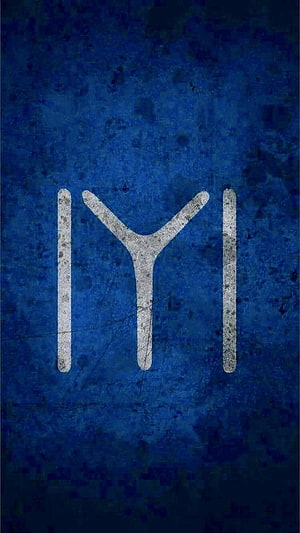 Ertugrul Kayi Tribe Flag Symbol on Textured Blue Background HD phone wallpaper
