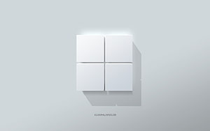 Minimalist White Microsoft Windows 11 Logo Wallpaper HD wallpaper