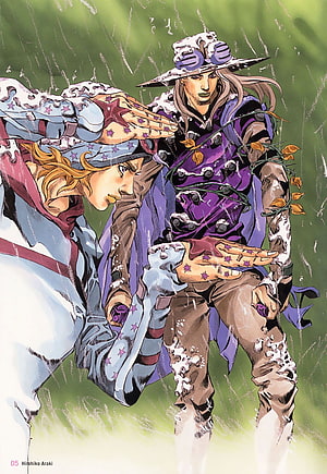 JoJo's Bizarre Adventure Steel Ball Run manga illustration by Hirohiko Araki HD phone wallpaper