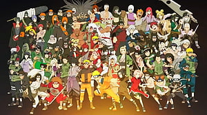 Naruto Shippuden Full Cast Group Photo Anime Wallpaper HD wallpaper