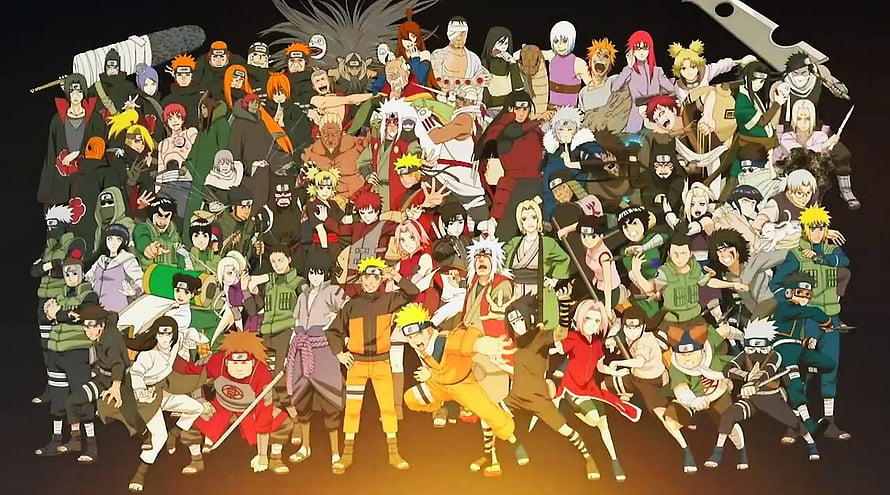 Naruto Shippuden Full Cast Group Photo Anime Wallpaper HD wallpaper