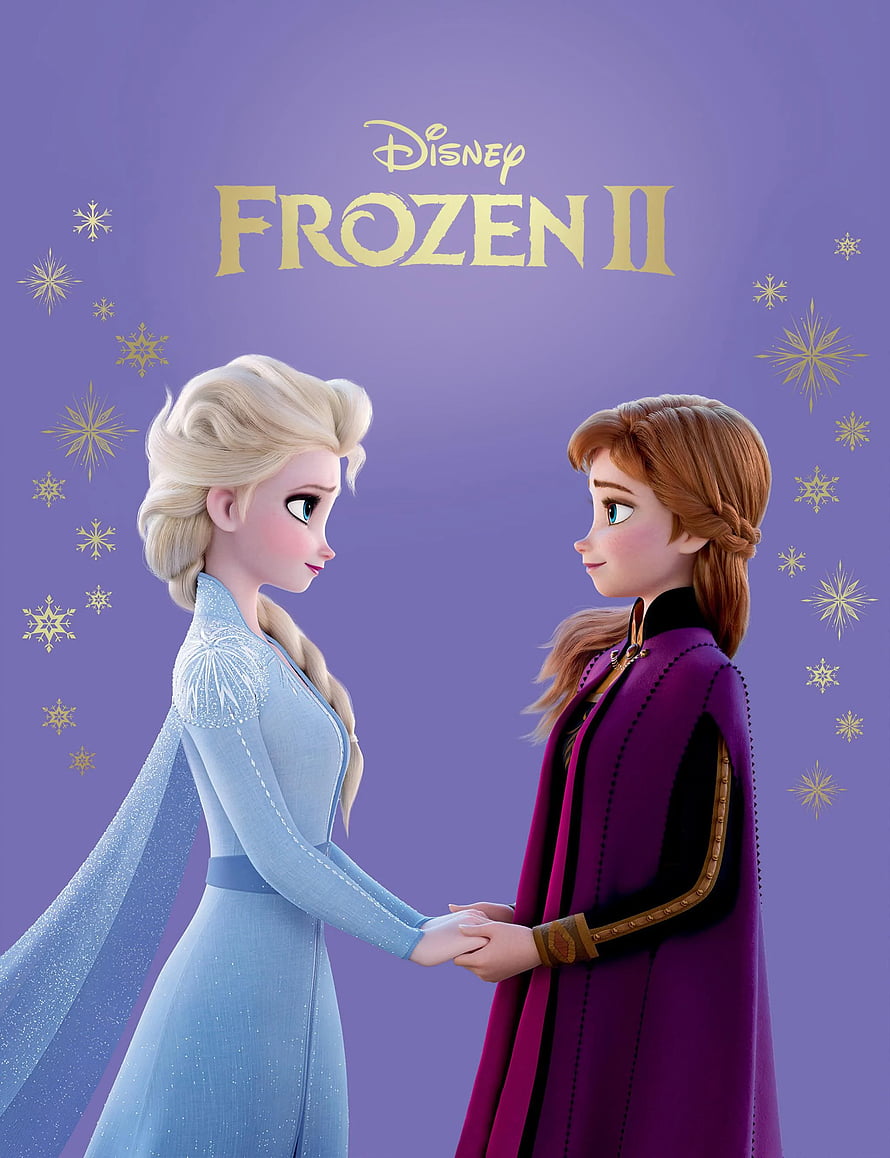 Elsa and Anna Holding Hands in Disney Frozen II Official Poster Art HD phone wallpaper