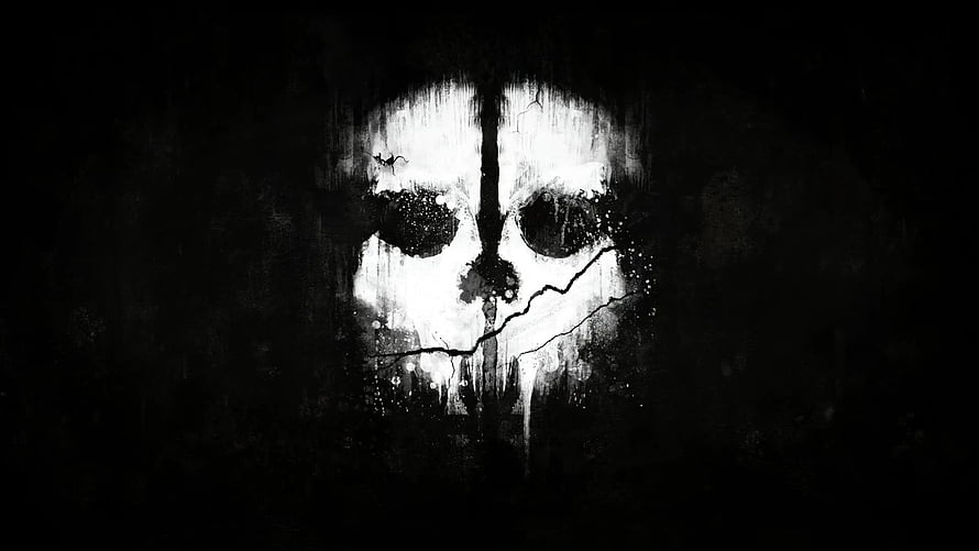 Dark Grunge Skull Artwork With Cracks And Splatter Effects HD wallpaper
