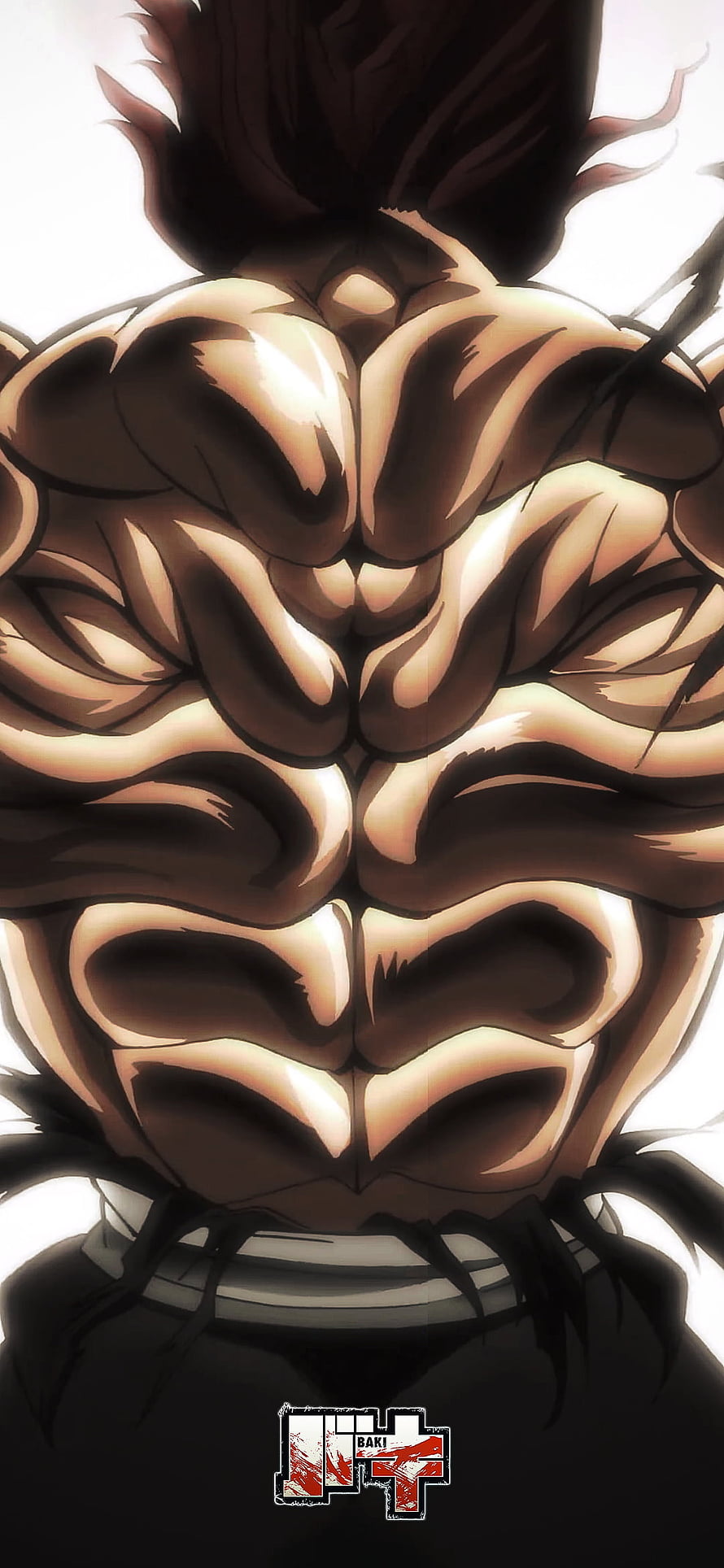Yujiro Hanma Baki Anime Muscular Back View HD phone wallpaper