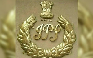 Indian Police Service Emblem with National Emblem and Laurel Wreath HD wallpaper