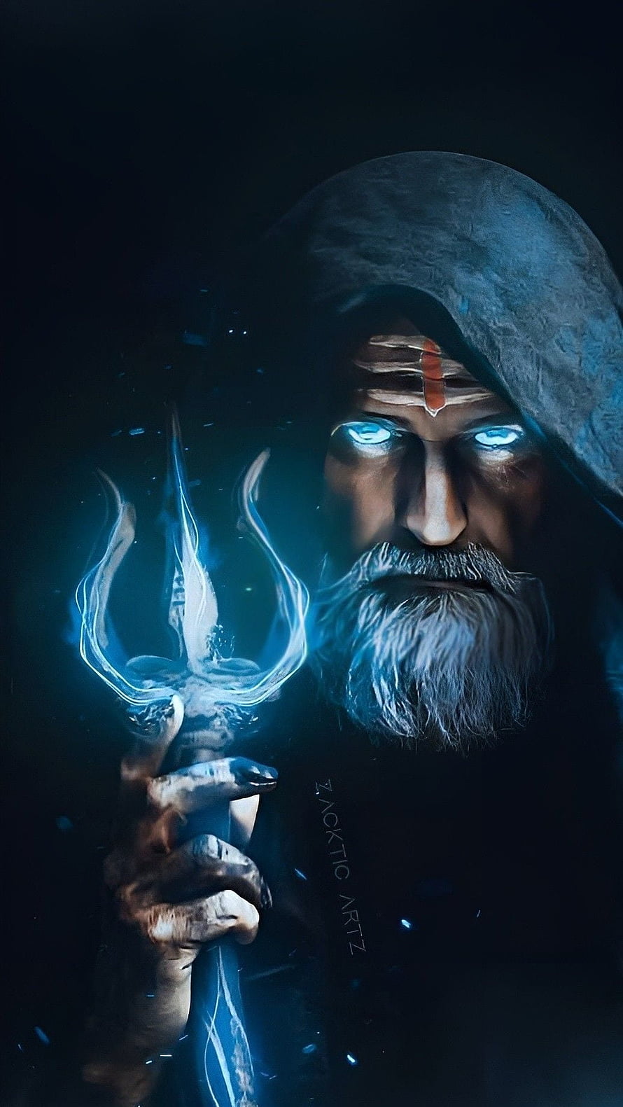 Shiva Hindu God Digital Art Wallpaper HD phone wallpaper