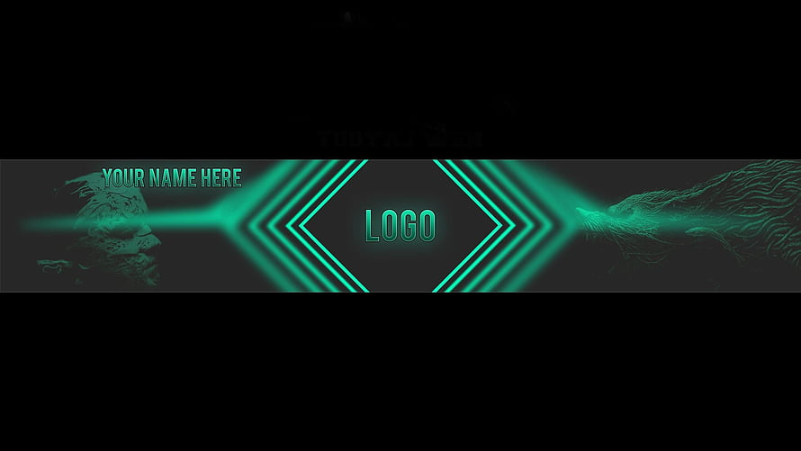 Neon Green Geometric Banner Template with Glowing Chevrons and Particle Effects HD wallpaper