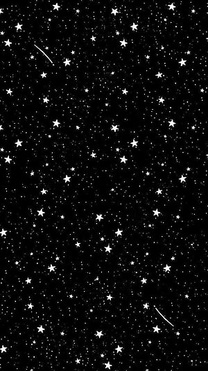 Minimalist Black Starry Night Sky with Shooting Stars and Constellations HD phone wallpaper