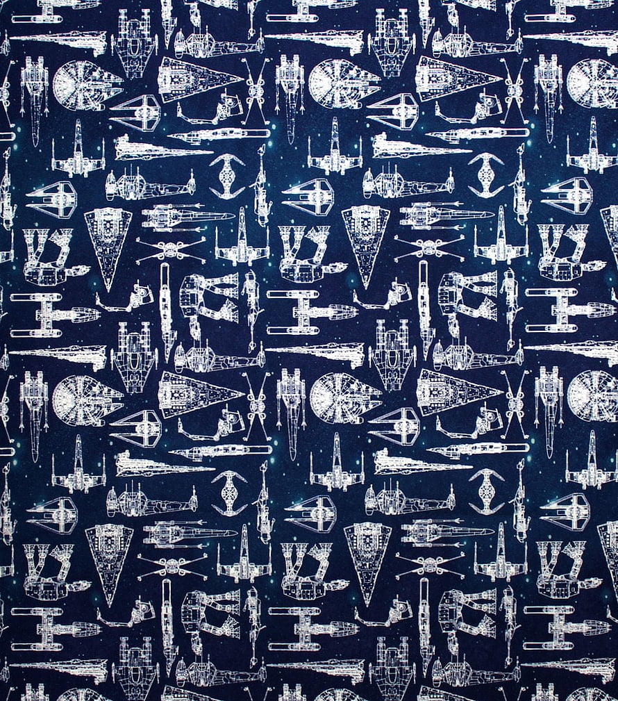 Star Wars Spaceship Blueprint Pattern on Dark Navy Background HD phone wallpaper