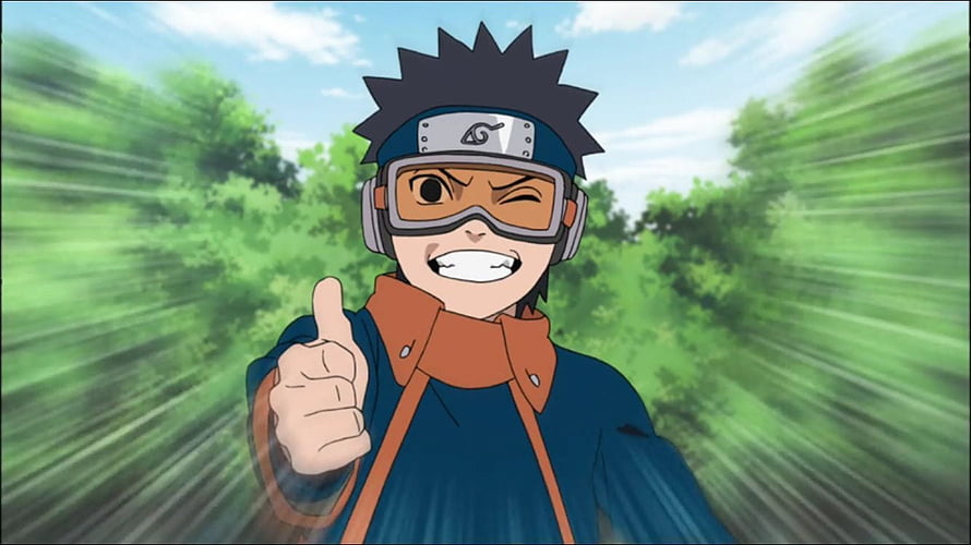 Young Obito Uchiha Giving a Thumbs Up in Naruto Anime HD wallpaper