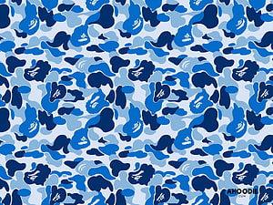 Blue A Bathing Ape Camo Pattern Wallpaper HD wallpaper